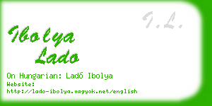 ibolya lado business card