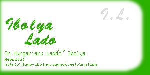 ibolya lado business card